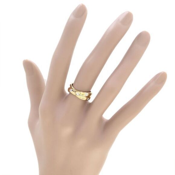 Tiffany & Co Diamond Dots Twist Ring #8.5 - Picture 8 of 8